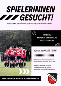 fudballspielerinnen gesucht